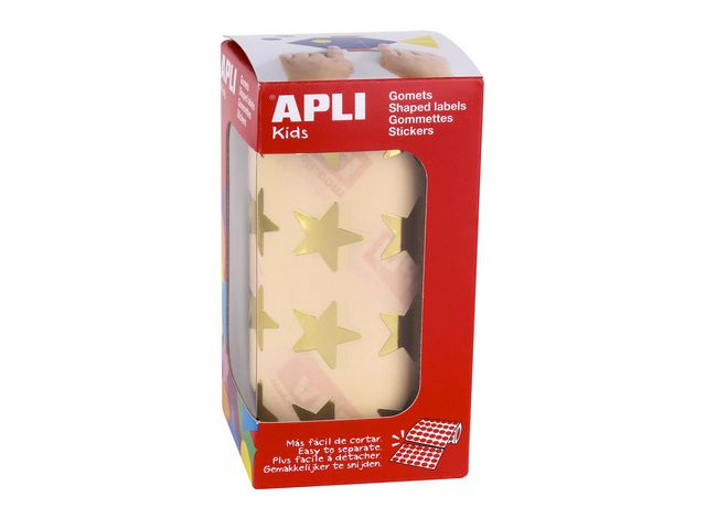 Stickers APLI stjerne gull Ø19,5 (1416)
